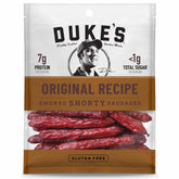 DUKE'S Pork Original Smoked Shorty Sausages pack for quick on-the-go snacking