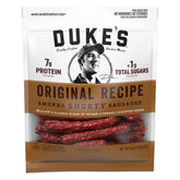 DUKE'S Pork Original Smoked Shorty Sausages bag, ideal for sharing on adventures.