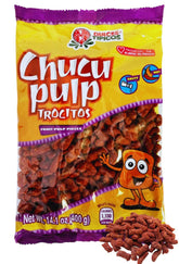 Dulces Tipicos Chucu Pulp Trocitos candy bag with bold spicy-salty pieces for sharing