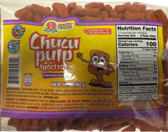 Dulces Tipicos Chucu Pulp Trocitos served with lime for tangy heat
