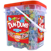 Dum Dums 1000-count bucket of original pops for classrooms and events.