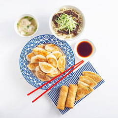 Dumpling Daughter Spicy Sweet Soy dipping bowl ready for noodles