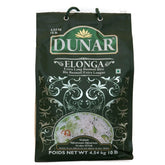 Dunar Elonga Basmati 1121 packaging shows premium long-grain quality