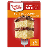Duncan Hines Butter Golden Cake Mix box ready for home baking