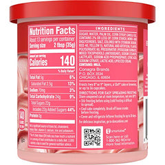 Duncan Hines frosting on cupcakes adds fruity sweetness and smooth texture.
