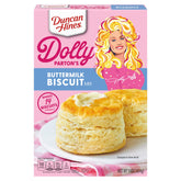 Duncan Hines Dolly Parton's Biscuit Mix box showing Dolly's Easter brunch recipe.