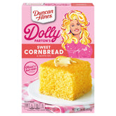 Duncan Hines Dolly Parton's Sweet Cornbread & Muffin Mix box front, ideal for quick Easter sides.