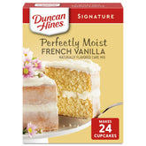 Duncan Hines French Vanilla cake mix box front for Easter baking and family gatherings