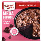 Duncan Hines Mega Brownie Mix packaging for Easter baking and quick prep