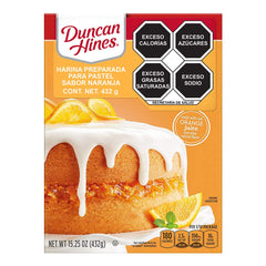 Duncan Hines Orange Supreme cake mix packaging shown for quick, citrus-flavored baking at home.