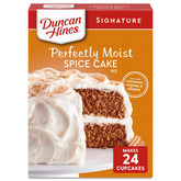 Duncan Hines Spice Cake Mix box ready for baking and sharing.