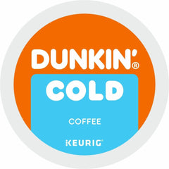 Dunkin Brew K-Cup Over Ice poured into glass for a crisp refreshing drink