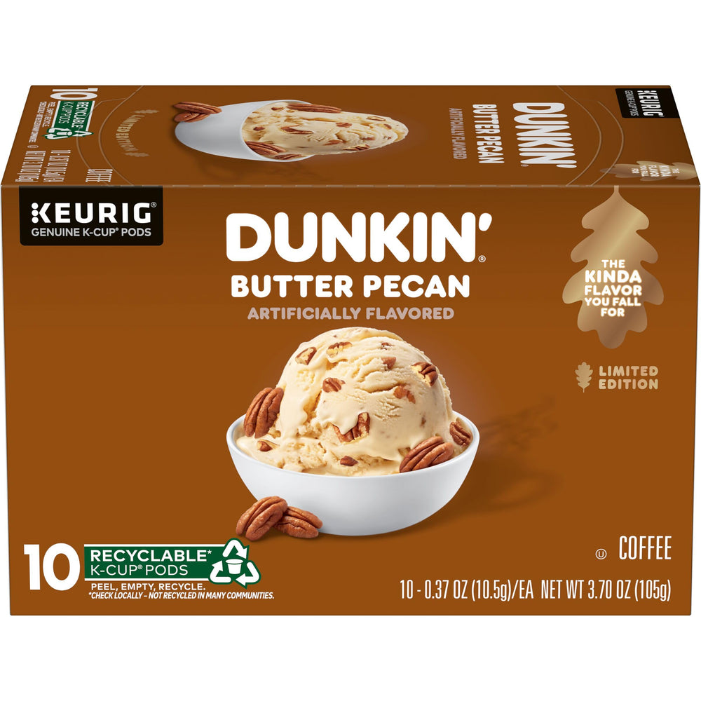 Dunkin' Butter Pecan K-Cup pods in a six-box bundle for home brewing.