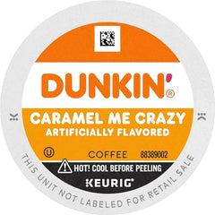 Dunkin Caramel Me Crazy packaging art highlights caramel and butterscotch notes