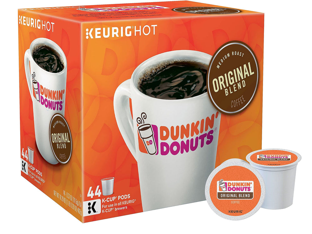 Dunkin Donuts original blend k cup pods for quick morning coffee
