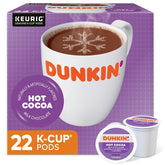 Dunkin Milk Chocolate Hot Cocoa Pods packaging ready for quick, cozy mornings.