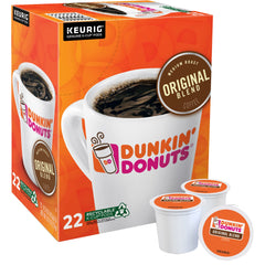 Dunkin Original Blend coffee cup steaming, showcasing smooth flavor