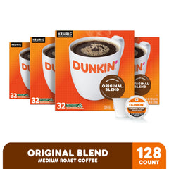 Dunkin Original Blend coffee pods ready for Keurig machines.