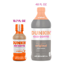 Dunkin Original Iced Coffee 12-pack packaging for on-the-go