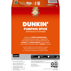 Dunkin' Pumpkin Spice packaging box on display for easy restock