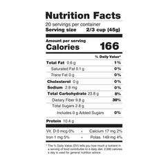 Duru fava beans 800g back pack, showing kosher and non-GMO certifications.