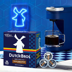 Arabica-based Mafia Dark Roast pods delivering smooth, bold flavor.
