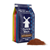 Dutch Bros Mafia Dark Roast ground coffee bag ready to brew at home.