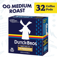 Front view of Dutch Bros OG Medium Roast pods for quick, consistent morning coffee.