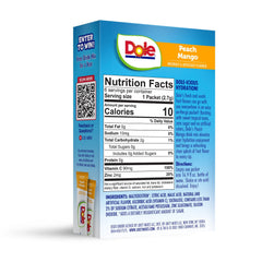 DYLA Dole Peach Mango packaging shown as travel-friendly option