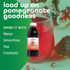 Dynamic Health Pomegranate Juice Concentrate glass serving ready for refreshment.