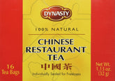 Dynasty Chinese Restaurant Tea packaging highlights a premium, convenient 16-bag box.