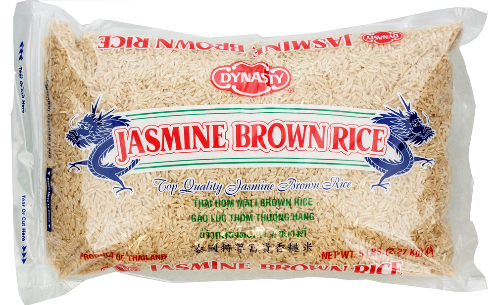 Dynasty Jasmine Brown Rice packaging is ready to store and use in meals