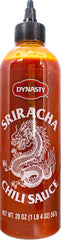 Dynasty Sriracha bottle front displays bold flavor and branding