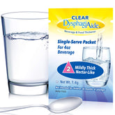 Dyspagiaide clear thickener packets front view, convenient dosing