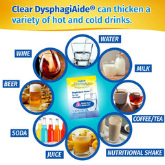 Dyspagiaide level 2 nectar-like thickened liquid being poured for sipping