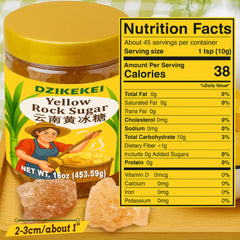 Dzikei rock sugar enhances tea with balanced sweetness.