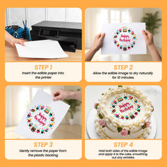 E-Kongton edible paper cake topper features crisp, high-quality edible images