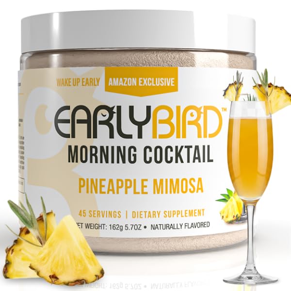 EarlyBird Pineapple Mimosa bottle for a quick morning energy boost.