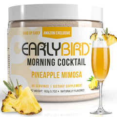 EarlyBird Pineapple Mimosa bottle for a quick morning energy boost.