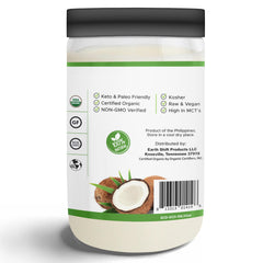 Earth Circle Organics Coconut Oil bottle pour for versatile cooking uses.