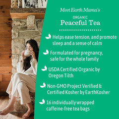 Steeped Peaceful Tea cup releasing a citrusy aroma for serenity