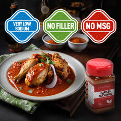 Eastanbul Harissa spice dust on food showing vibrant aromatic finish