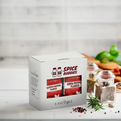 Eastanbul Pul Biber Flakes jar boosts flavor on dips and meats.
