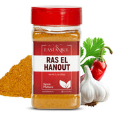 Eastanbul Ras El Hanout spice bottle with shaker for easy seasoning.