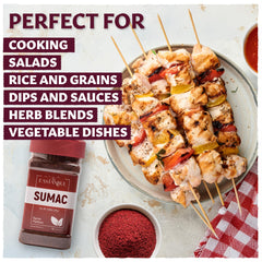 Eastanbul Sumac on fattoush salad for bright Mediterranean flavor.