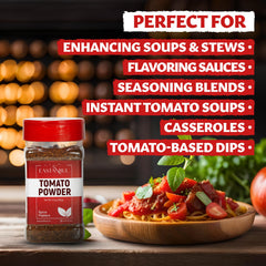 Eastanbul Tomato Powder jar highlights ready-to-use flavor for stews and chili.