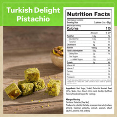 Eastanbul pistachio lokum in hexagonal gift box, luxurious dessert option.