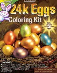 Easter Unlimited 24 Karat Egg Coloring Kit gold glaze adds a shimmering finish to eggs