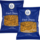 Eastern Feast crispy onions two-pack on kitchen counter, ideal for snacking