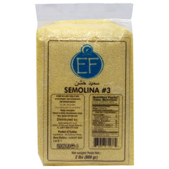 Eastern Feast Semolina No.3 in a 2 lb vacuum-pack, ideal for homemade pasta and Turkish-inspired dishes